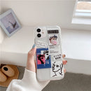 时尚趣味复古标签大卫透明手机壳适用于iPhone 12 11 Pro X XS MAX XR SE20 7 8Plus 软硅胶保护套