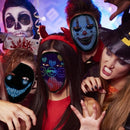 LED Halloween Mask Costume Props Neon Led Luminous Variable Mask Carnival Festival Light Up Face Changing Mask Party Decor