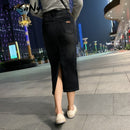 KarSaNy Denim Skirt Long Straight Skirts Womens Summer Blue Vintage Skirt Jeans Women Denim Long Skirts For Women Summer 2021
