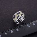 Lotus Fun Elegant Little Daisy Flower Adjustable Rings for Women Real 925 Sterling Silver Luxury 18K Gold Jewelry 2022 Trend New