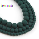 4/6/8mm Natural Matte Multicolor Hematite Stone Rubber Loose Round Beads for Accessories Jewellery Making Diy Bracelet 15"