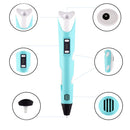 Original 3D Pen For Children 3D Drawing Printing Pencil with LCD Screen With PLA Filament Toys for Kids Christmas Birthday Gift