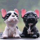 Creative French bulldog figurine home decoration car interior Ornament resin Animal sculpture crafts desktop decor birthday gift