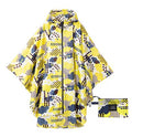 Freesmily Women's Fashion Raincoat Waterproof Rain Poncho Cloak with Hood for Hiking Climbing and Touring