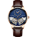AILANG Genuine Brand Men's Double Tourbillon Luminous Direct-looking Mechanical Watch Automatic Watch Men's Watch   Hollow Movem