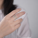 Lotus Fun Real 925 Sterling Silver Open Ring Fine Jewelry Oriental Element Window Decoration Paper-cut Design Rings For Women