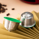 适用于 Dolce Gusto 的可再填充咖啡胶囊，可重复使用加注杯，环保不锈钢咖啡胶囊，适用于 Mini Me