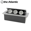 Desktop Socket Table Outlet 2 3 DE EU FR Socket With USB Charging Slow Pop Up Black Silver Aluminum Alloy Cover For Meeting Room
