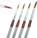 Eval 7/5pcs Travel Art Paint Brush Set Nylon Hair Painting Brush Portable Acrylic Brush for Oil Watercolor Gouache Painting Tool