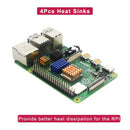 Raspberry Pi 4 8GB 4GB 2GB 套件 + 电源适配器 + ABS 外壳 + 32G 64G 128G 存储卡 + 读卡器 + 适用于 Raspberry Pi 4 Model B 的散热片
