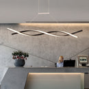 NEO Gleam Matte Black or Grey Minimalist Modern Led Chandelier For Living Room Dining Kitchen Room Surface Mounted Chandelier
