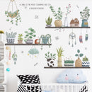 24 styles Plants Series Wall Stickers for Living room Bedroom Green Leaves Removable Wall Decals Vinyl DIY Eco-friendly Murals