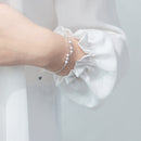 Modian Fashion Double Box Chain for Women Frosted Ball and Light Beads Sterling Silver 925 Bracelet Fine Jewelry 2020 Design