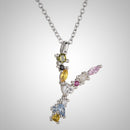 ANDYWEN 925 Sterling Silver 26 Letters Gold Initial  A B Pendant Necklace Thin Long Chain Adjustable Mini P G CZ Jewelry