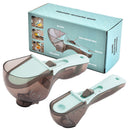 LMETJMA 2 Pcs Adjustable Measuring Spoons with Box Multifunctional Markings Magnetic Scoop Teaspoons KC0602