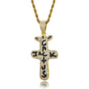 Hip Hop Cactus Jack CZ Cross Iced Out Cubic Zirconia Silver Color Necklaces & Pendants For Men Jewelry