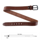 MEDYLA brand mens belt high quality natural genuine leather belts for men hard metal matte black pin buckle real leather belt