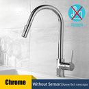 Kitchen Faucets Smart Sensor Pull-Out Hot and Cold Water Switch Mixer Tap Smart Touch Spray Tap Kitchen Black Crane Sink Faucets