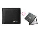 Smart Anti-lost Wallet Tracker  Genuine Leather Men wallets Soft Bluetooth-compatible Leather Purse Male Luxury Men&