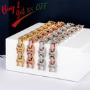 TOPGRILLZ New 13mm Byzantine Bracelet High Quality Iced Out Micro Pave Cubic Zirconia Hip Hop Personalised Jewelry For Gift