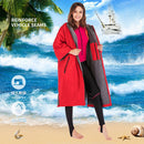 2021 hot sale  hot sale waterproof hoodie poncho wet suit with microfiber terry toweling lining