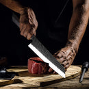 XITUO High Carbon Steel Chef Knife Kiritsuke 440C Steel Hand Forged Anti-stick Cleaver Kitchen Knife Cooking Knife Ebony Handle