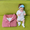 SMGSLIB Baby Winter Warm Sleeping Bags Infant Button Knit Swaddle Wrap Swaddling Stroller Wrap Toddler Blanket Sleeping Bags
