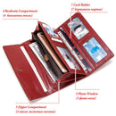 KAVIS Genuine Leather Women Wallet New Style Female Portomonee Fashion Money Bags Zipper Card Holder Handy Perse High Capacity