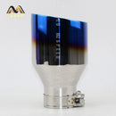 Car  Accessories Exhaust Tail Pipes  Muffler Tip Tail End Universal Stainless Steel Straight Flange blue For Bmw E46