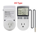 KT3100 KT3200 Thermostat Digital Temperature Controller Socket Outlet Timer Switch Sensor Heating Cooling 16A 220V for Heat Mat