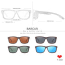 BARCUR Square Sunglasses Bamboo Women Brown Wood Sun glasses Men Polarized Vintage oculos de sol lunette de soleil femme