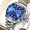 2022 LIGE Men Watch 316L Steel Automatic Mechanical Tourbillon Clock Fashion 100M Waterproof Luminous Watches Automatic Movement