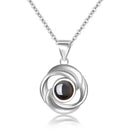 Custom Couples Photo Pendant Necklaces 100 Languages I Love You Necklace Projection Memory Lovers Jewelry