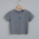 Fashion Cartoon Blue Butterfly Print Crop Top Harajuku O Neck Cropped T Shirt Cute Women T-shirt Gothic Women Tshirt Streetwear