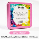 Watercolor Paper Postcard, 25% Cotton 140 lb (300 GSM)  Round Watercolor Pad Travel Art Journal