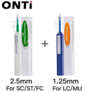 ONTi一键式光纤清洁笔可清洁2.5mm SC FC ST和1.25mm LC MU连接器，清洁次数超过800次