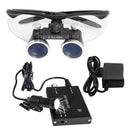Dental Loupes Dental Magnifier Dental Lab Medical Loupes Magnification Binocular 2.5/3.5x420 Headlight Headlamp 5W Set Metal Box
