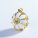 Eudora New Original Enamel Craft Holy Flower Bell Ball Pendant Harmony Bola Ball Necklace Angel Caller Mexican Bola Ball Jewelry