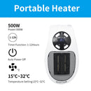 家用便携式电暖器暖手宝壁炉插墙取暖炉浴室暖气片遥控器 500W