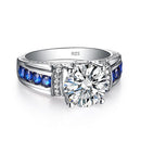 Szjinao Real 2ct 8mm Round Cut Moissanite Ring Women Diamond 925 Sterling Silver Luxury Gift Female Wedding &amp; Engagement Jewelry