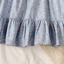 Humor Bear Girls Dress Children Clothing Princess Spring Autumn Floral Dress Loose Flared Sleeve Dress Baby Kids Girls Dress