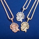 TOPGRILLZ 2020 New "pattern of the make-up"Pendant Chinese Style Hip Hop Fashion Jewelry Iced Out Cubic Zirconia Pendant Gift