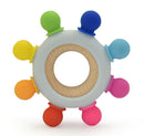 1PC Silicone Teether Baby Rudder Shape Wooden Teether Ring Kid Gift Food Grade Silicone Children&