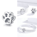 WOSTU 925 Sterling Silver Circle Charm Round CZ Bead Bead Clip Fit Original reflection Charm Bracelet Jewelry Accessories CQX101