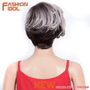 Short Wavy Wig Synthetic Hair Wigs Ombre 10 Inch Bob Wigs For Black Women Ombre Blonde Heat Resistant Cosplay Wigs Free Shipping