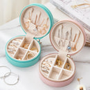 New Portable Leather Jewelry Box Princess European Korean Simple Small Mini Earrings Rings Storage Case Hot Sell