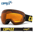 COPOZZ牌专业滑雪镜 双层镜片防雾防紫外线UV400 大视野滑雪眼镜 男女滑雪单板雪地护目镜