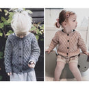 IYEAL Newest Baby Sweater Knitted Boys Girls Toddler Solid Sweater Handmade Infant Single Breasted Cardigan Kids Newborn Clothes