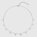 ANDYWEN 925 Sterling Silver Gold Several Coins Pendant Charm Choker Necklace Chain Women European Luxury Fashion Fine Jewelry