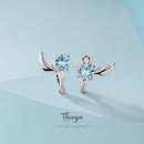 Thaya Solid 925 Sterlings Silver Cute Korean Girls Earings Clip Earrings For Women Engagement Gift Fine Jewerlry